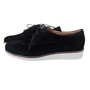 SoftWalk S1811-001 Womens Black Suede‎ Lace Up Oxford Shoes 12M Preppy Comfrot